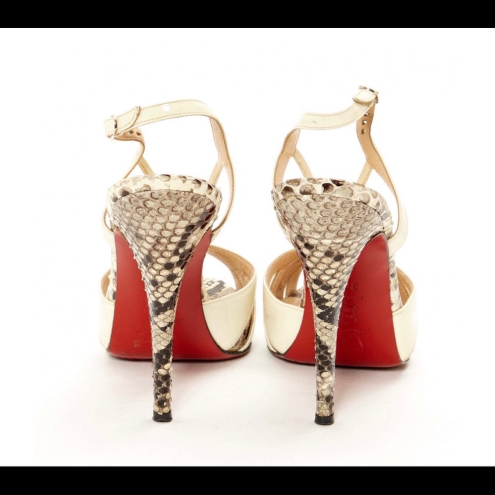 Authentic Christian Louboutin Python Sandals - image 4